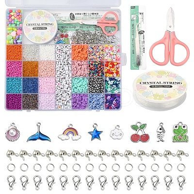 DIY Heishi & Seed Beads Jewelry Set Making Kit DIY-YW0005-47-1