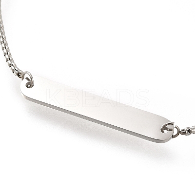 Non-Tarnish 304 Stainless Steel Box Chain Slider Bracelets BJEW-M233-03P-1