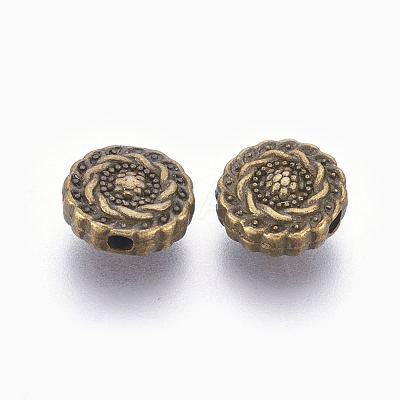 Tibetan Style Alloy Beads X-TIBEB-R022-AB-LF-1