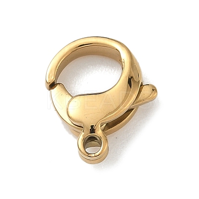 304 Stainless Steel Lobster Claw Clasps Ion Plating(IP) STAS-P423-06G-1