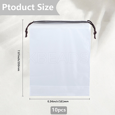 10Pcs PE Velvet Drawstring Storage Bags ABAG-SP0001-34B-1
