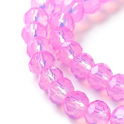 Baking Paint Transparent Glass Beads Strands DGLA-A034-J6MM-D05-1