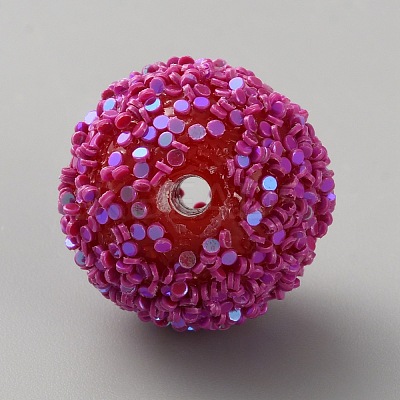 Opaque Acrylic Glitter Beads FIND-CJC0010-111A-04-1