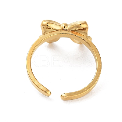 304 Stainless Steel Open Cuff Rings for Women RJEW-Z044-02G-01-1