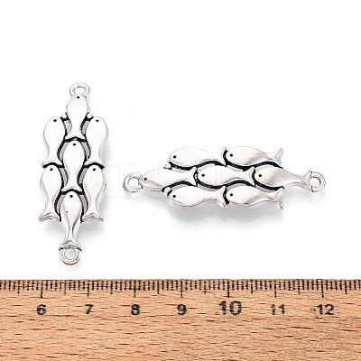 Tibetan Style Alloy Connector Charms TIBE-N014-09AS-1