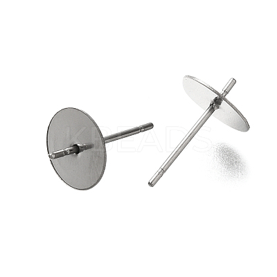 Anti-Tarnish 304 Stainless Steel Stud Earring Findings STAS-P370-01E-P-1