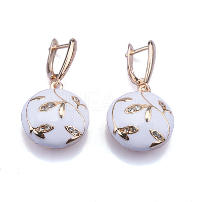 Alloy Enamel Hoop Earrings FS-WGC03FD-01-1