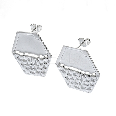 Tarnish Resistant 201 Stainless Steel Stud Earrings EJEW-K270-27P-1