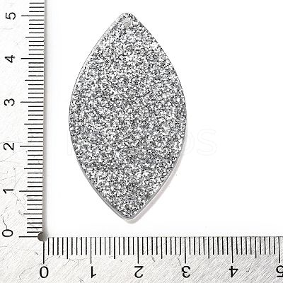 Transparent Resin Pendants RESI-M037-02B-1