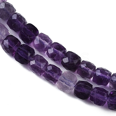 Natural Purple Fluorite Beads Strands G-P553-E02-03-1