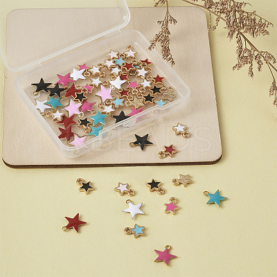 Alloy & Brass Enamel Charm Sets ENAM-TA0001-10-1