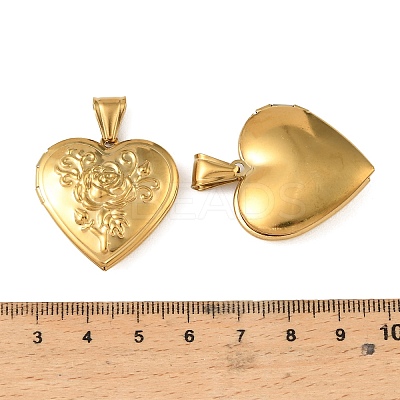 316 Stainless Steel Locket Pendants STAS-K321-13G-1