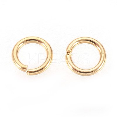 304 Stainless Steel Open Jump Rings X-STAS-R091-01G-1
