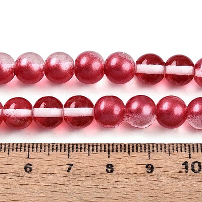 Baking Paint Transparent Glass Beads X1-DGLA-N011-8mm-06-1
