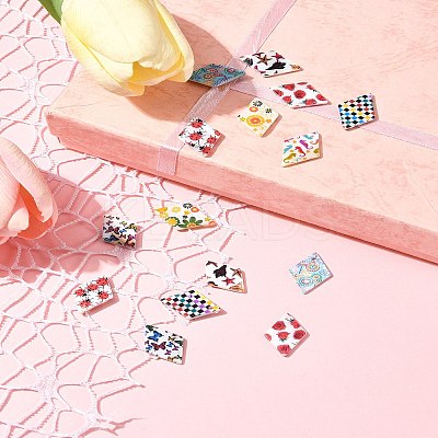 16Pcs 8 Colors Natural Freshwater Shell Pendants BSHE-FS0001-07-1