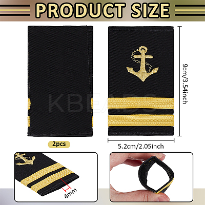 1 Pair Polyester Sailor Epaulettes DIY-BC0017-21E-1