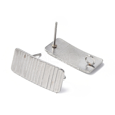 Non-Tarnish 304 Stainless Steel Stud Earring Finding STAS-B034-08P-1