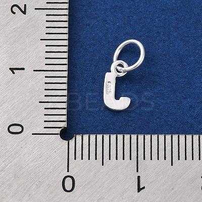 925 Sterling Silver Letter Charms STER-C012-01S-J-1