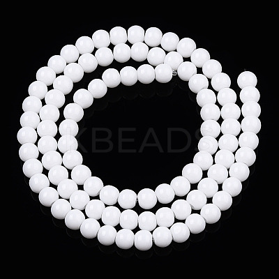 Opaque Solid Color Glass Beads Strands LS-GLAA-T032-P4mm-02-1