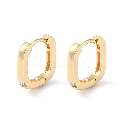 Brass Micro Pave Cubic Zirconia Hoop Earrings EJEW-P259-07G-1