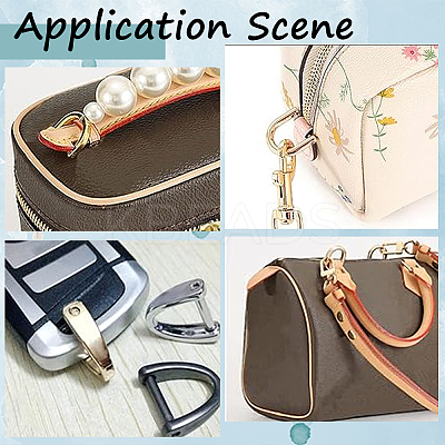 20Pcs 4 Colors Zinc Alloy Adjustable Alloy D Ring Clip Buckles for Bag Chain Strap with 2Pcs Iron Screwdriver FIND-GF0006-92-1