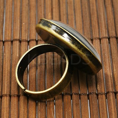25mm Transparent Clear Domed Glass Cabochon Cover for Brass Portrait Ring Making KK-X0016-NF-1
