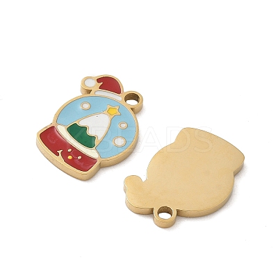 Christmas 304 Stainless Steel Enamel Pendants STAS-Z093-08M-G-1