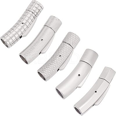 5 Sets 5 Styles 304 Stainless Steel Bayonet Clasps STAS-UN0037-47-1