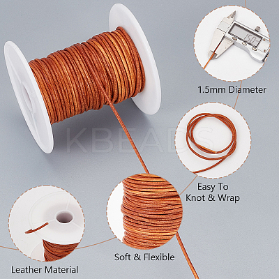 20M Round Cowhide Leather Cord WL-WH0015-01A-01-1