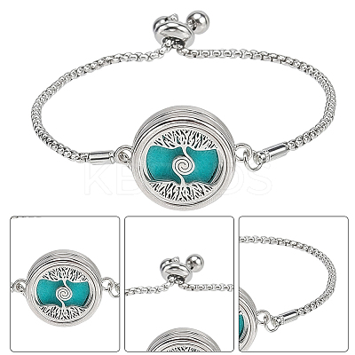 1Pc Stainless Steel Open Cuff Bangles BJEW-SC0001-55D-1