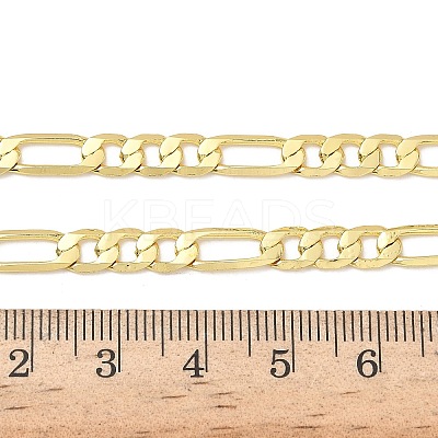 5MM Brass Figaro Chain Necklaces for Women NJEW-K271-07G-1