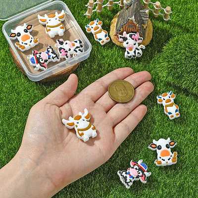 10Pcs 5 Styles Cattle Food Grade Eco-Friendly Silicone Focal Beads SIL-CJ0001-68-1