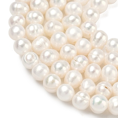 Natural Cultured Freshwater Pearl Beads Strands PEAR-L034-09A-1