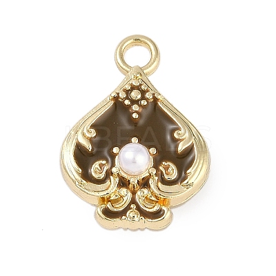 Rack Plating Alloy Enamel Pendants PALLOY-P309-06G-01-1