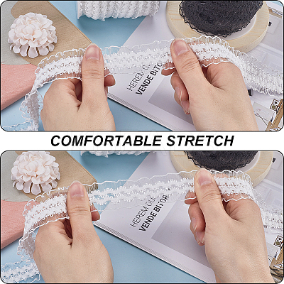 1 Roll Knitted Fish Line Nylon Elastic Lace Trim OCOR-GF0003-72A-1