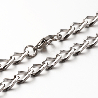Tarnish Resistant 304 Stainless Steel Twisted Chain Bracelets LS-BJEW-N263-03P-1