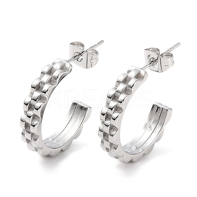 Non-Tarnish 304 Stainless Steel Round Stud Earrings LS-EJEW-A104-30P-1