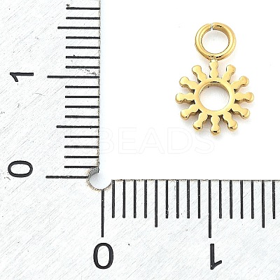 Ion Plating(IP) 304 Stainless Steel Charms STAS-P379-04F-G-1
