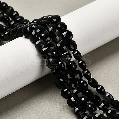 Natural Banded Agate(Dyed & Heated) Beads Strands G-C179-A6mm-21-1
