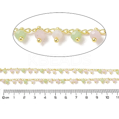 Brass & Glass Link Chain CHC-A009-05G-01-1