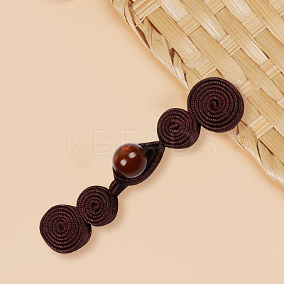12Pcs Polyester Resin Cheongsam Buckle for Chinese Formal Dress DIY-CY0001-86D-1