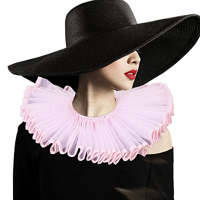 Detachable Lady's Gauze Fake Collar AJEW-WH20042-91C-1
