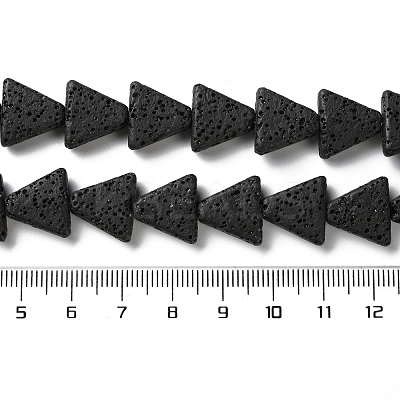 Triangle Dyed Natural Lava Rock Beads Strands G-O126-04A-10-1