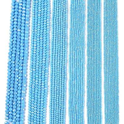 Electroplate Glass Beads Strands EGLA-A044-P3mm-B08-1
