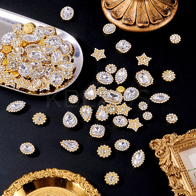 100Pcs Teardrop/Heart/Star Sew on Rhinestones GACR-TA0001-07A-1