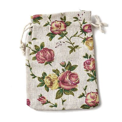 12Pcs 12 Styles Valentine's Day Printed Rectangle Burlap Cloth Packing Pouches X1-ABAG-U006-02B-1