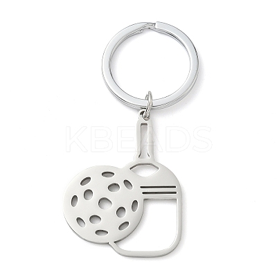 201 Stainless Steel Laser Cut Hollow Paddle Keychains KEYC-H021-02P-1