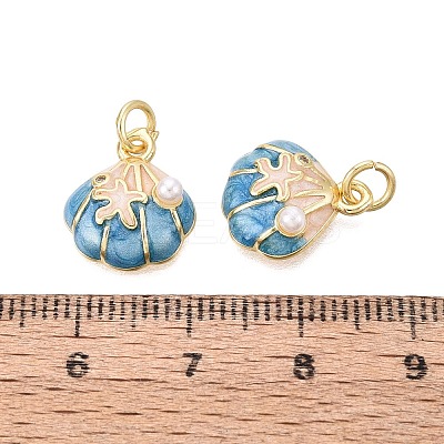 Brass Enamel Charms KK-Q077-09G-03-1