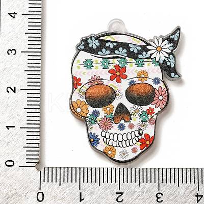 Halloween Theme Printed Acrylic Pendants OACR-Q056-01B-1