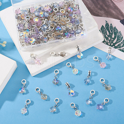 105Pcs 7 Styles Glass European Dangle Charms HJEW-TAC0130-1